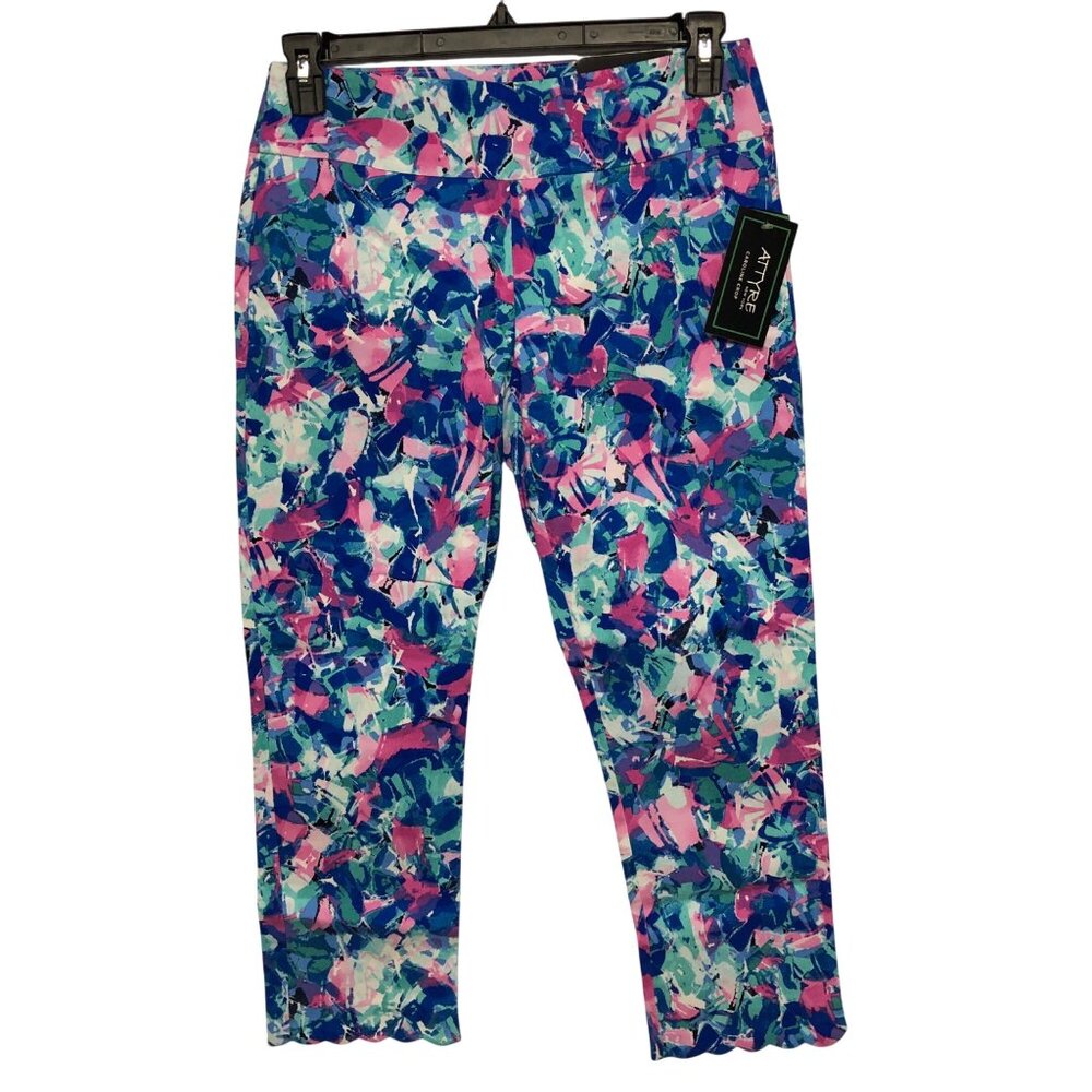ATTYRE CAROLINE crop Pull Up PANTS size 6 NWT